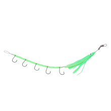 Ensemble de leurres pour la pêche au calamar avec hameçons en acier à haute teneur en carbone, perles de pêche phosphorescentes pour eau douce ou