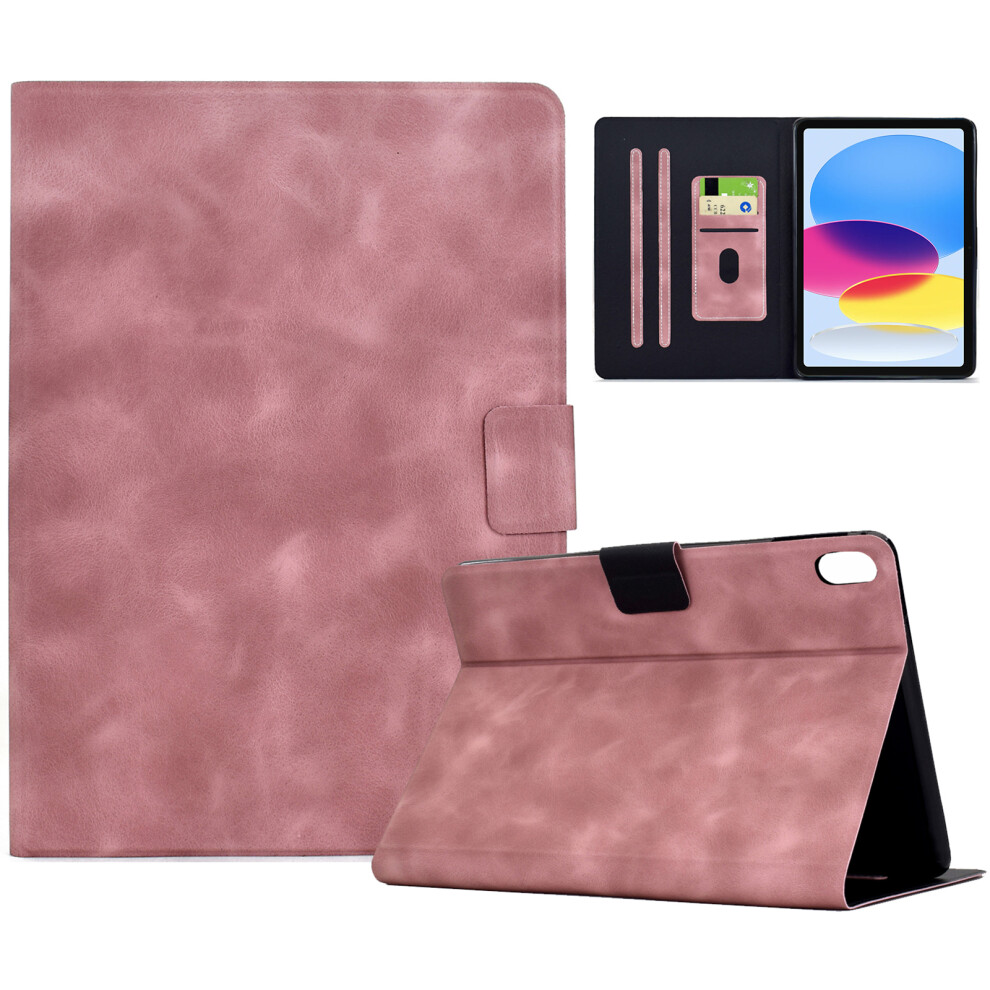 (Pink) For Ipad (2025) / 10.9 (2022) Case Pu Leather Tablet Cover With Card Slots Pink 6914289679939