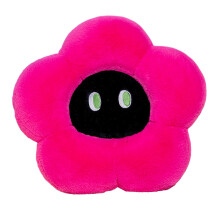 Coussins en peluche à grands yeux, coussin de-rose rouge 45cm