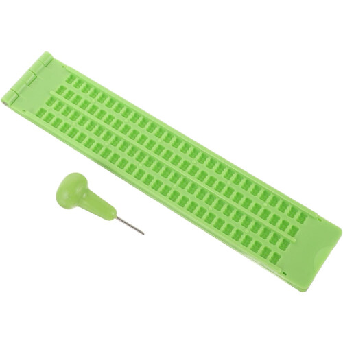 Writing for Blind Users 1 Set Durable Plastic Fingerboard With Stylus Line Cell Design Easy To Use For Learning 2 2