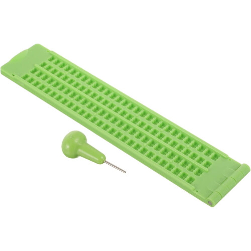 Writing for Blind Users 1 Set Durable Plastic Fingerboard With Stylus Line Cell Design Easy To Use For Learning 2 1
