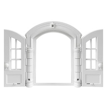 White French Cat Door For Interior And Exterior Doors, Cat Flap, Corner Cat Door, Wall/Window Install, Easy Installation