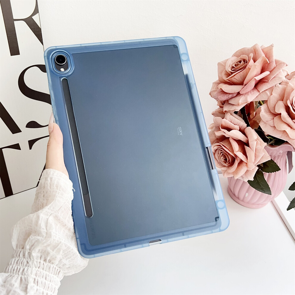 (Transparent ) For Samsung Galaxy Tab S9 Case Clear Tpu Anti Drop Tablet Cover With Pencil Holder Blue 6914288388184