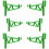 Hive Management Simplified 6Piece Beehive Frame Holder Set, Green, For Standard Beehive Frames, Durable Plastic 1