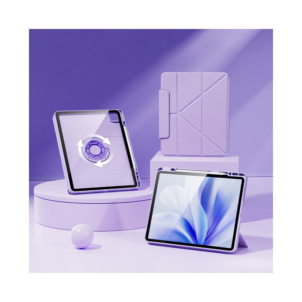 (Purple) For Ipad Pro 11 (2025) / 11 (2024) Case Folding Stand Magnetic Detachable Tablet Cover With Auto Sleep Wake Purple 6914286037374