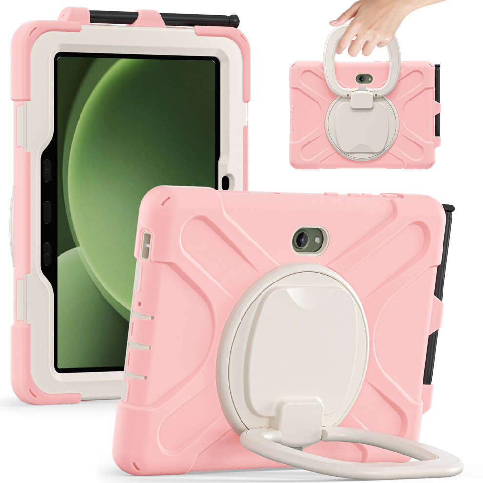 (Pink) For Samsung Galaxy Tab Active5 Pro X350 / X356b / Active Pro T540 / T545 / T547 / Active4 Pro T630 / T636 Case Tpu + Pc + Silicone Pink 6914282356059