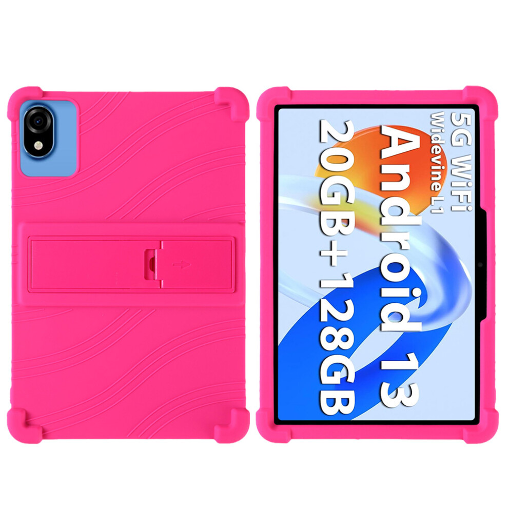 (Rose) Silicone Case For Blackview Tab 60 Wifi / Tab 60 Pro / Oscal Pad 30 Wifi / 80 Wifi / Doogee U9 / U10 / U10 Pro Rugged Cover With K 6914281609743
