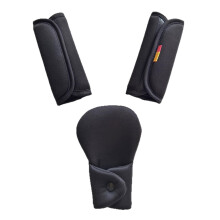 Breathable Child Seat Protectors 3Piece Set For Baby Strollers With Soft Shoulder Strap Sleeve And Crotch Pad