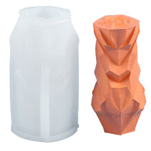 Moule à bougie géométrique en Silicone, colonne romaine,-1