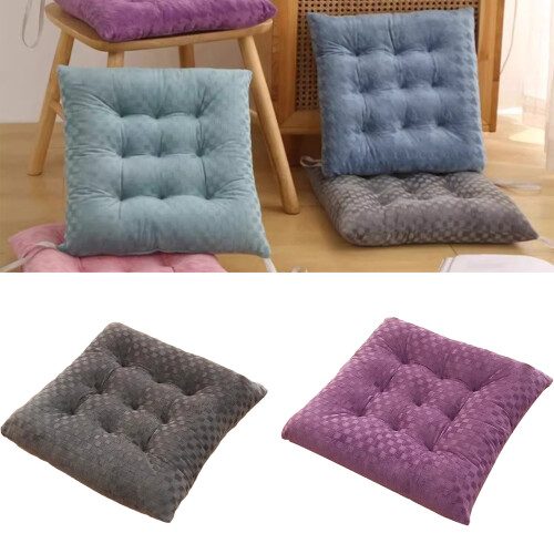 Coussin de siège de chaise carré chaud en coton PP,-Jaune 2