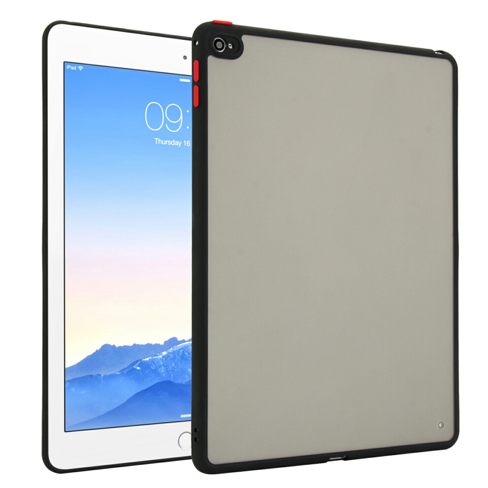 (Black) For Ipad Air 2 Case Skin Touch Matte Acrylic Tpu Shockproof Tablet Cover Black 6914287973718
