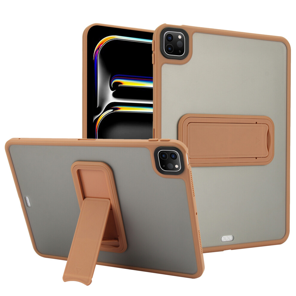 (Gold) For Ipad Pro 12.9 (2022) / (2021) / (2020) / (2018) Case With Kickstand Tpu + Pc Skin-Touch Tablet Cover Gold 6914283206186
