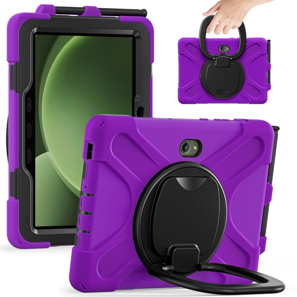 (Purple) For Samsung Galaxy Tab Active5 Pro X350 / X356b / Active Pro T540 / T545 / T547 / Active4 Pro T630 / T636 Case Tpu + Pc + Silicone Purple 6914284435530