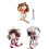 Wedding Artificial Peony Rose Flower Bouquet-bean paste powder 4