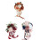 Wedding Artificial Peony Rose Flower Bouquet-bean paste powder 2