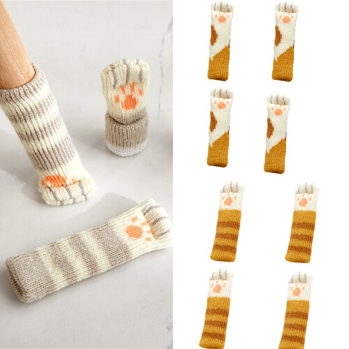 Chaussettes durables pour pieds de chaise, coussinets de-Blanc 1