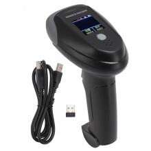 Leitor de código QR sem fio para computadores: velocidade de leitura rápida e precisa, sensor CMOS atualizado, leitor de código de barras USB