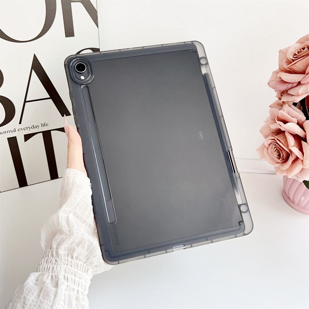 (Transparent ) For Samsung Galaxy Tab S9 Case Clear Tpu Anti Drop Tablet Cover With Pencil Holder Black 6914283879311