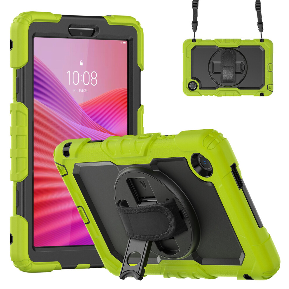 (Yellowgreen) For Lenovo Tab K9 Tb305fu Case Pc + Silicone Tablet Cover With Pet Film And Shoulder Strap 6914288311182