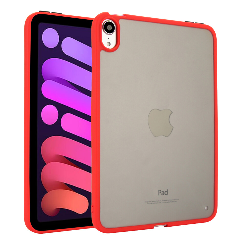 (Red) For Ipad Mini (2024) / (2021) Case Skin Touch Matte Acrylic Tpu Shockproof Tablet Cover Red 6914282607564