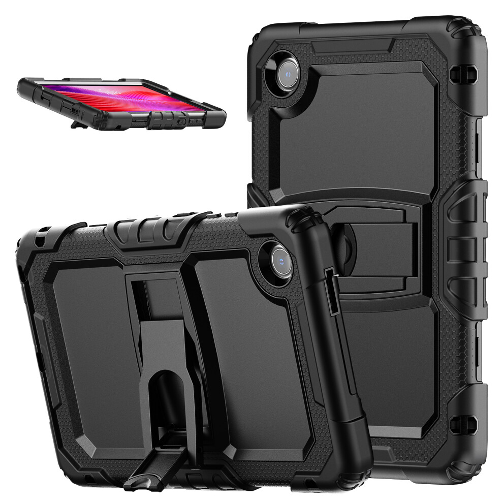 (Black) For Lenovo Tab K9 Case Kickstand Pc + Silicone Shockproof Tablet Cover Black 6914282035718