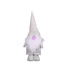 Gnome musical lumineux, décorations de noël,-Modèle homme blanc