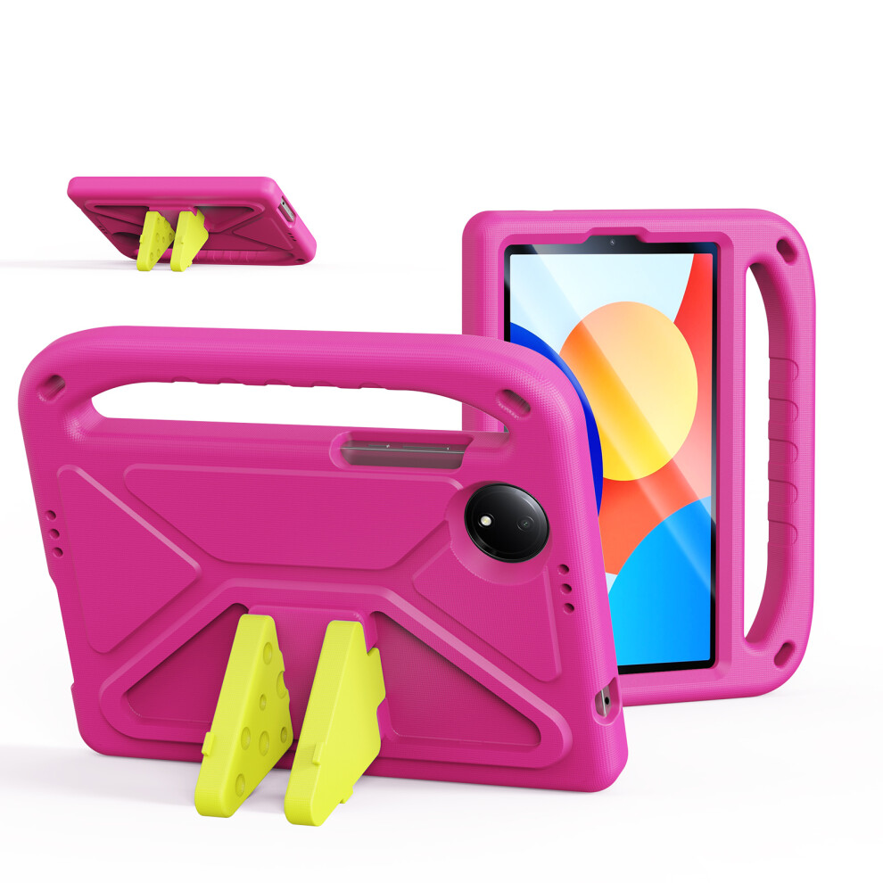 (Pink) For Xiaomi Redmi Pad Se 4G 8.7 Inch Tablet Case With Kickstand Puff Series Eva Kids Shockproof Cover Pink 6914289118520