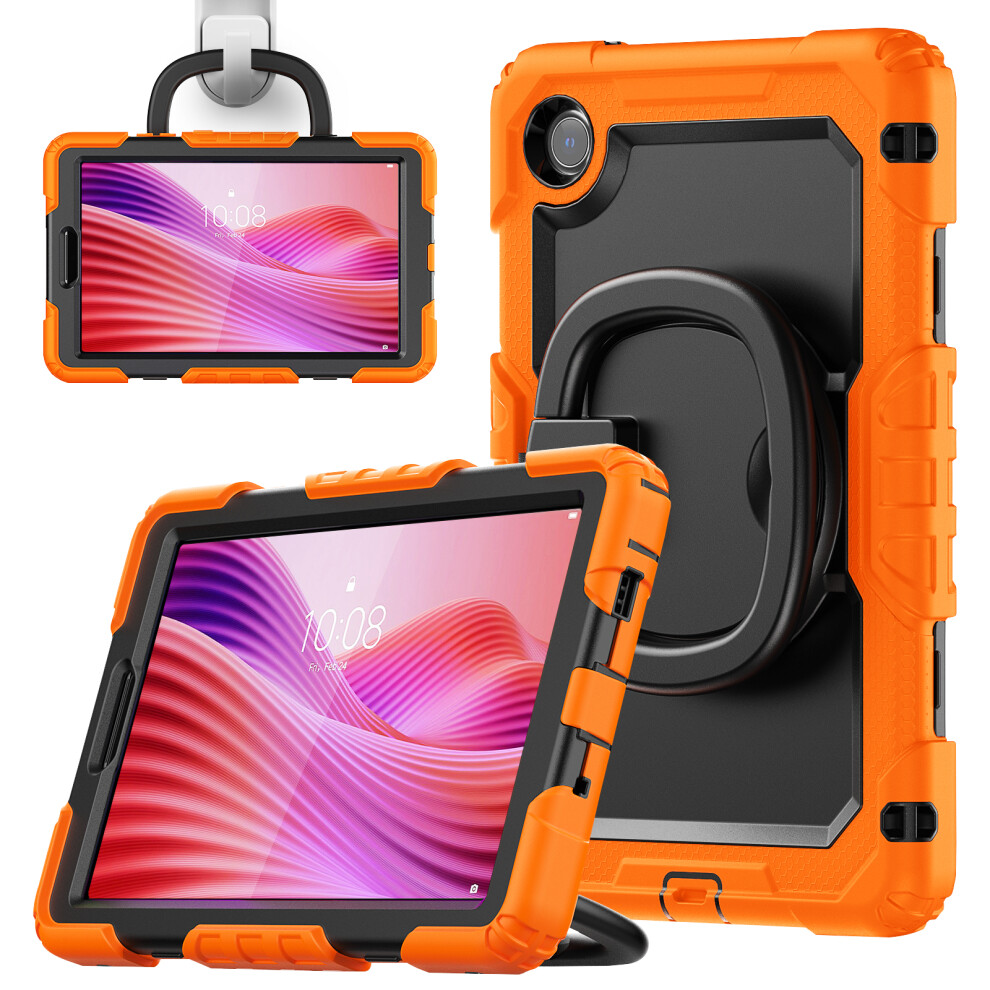 (Orange) For Lenovo Tab K9 Tb305fu Case Ring Kickstand Pc + Silicone Shockproof Tablet Cover Orange 6914284736637