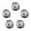 5 Pcs Leather Decorative Buttons Flower-Light Grey indian 1