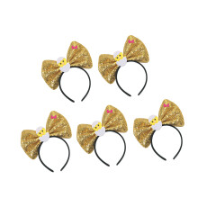Set Of 5 Sequins  Headbands Cartoon Bowknot Headbands For Kid-1