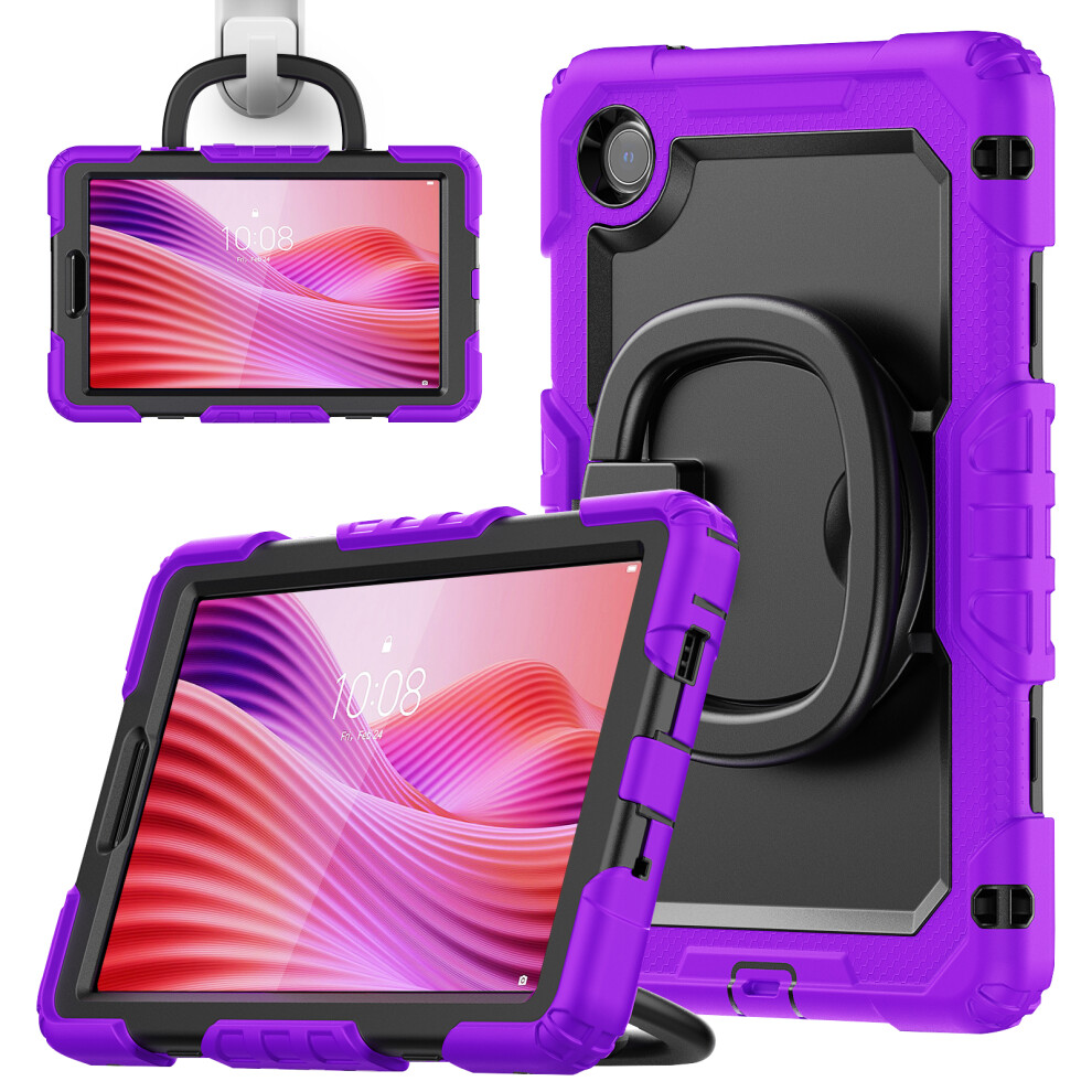 (Purple) For Lenovo Tab K9 Tb305fu Case Ring Kickstand Pc + Silicone Shockproof Tablet Cover Purple 6914288944045