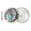 5 Pcs Flower Buttons Leather Decorative-Light Grey flower 4