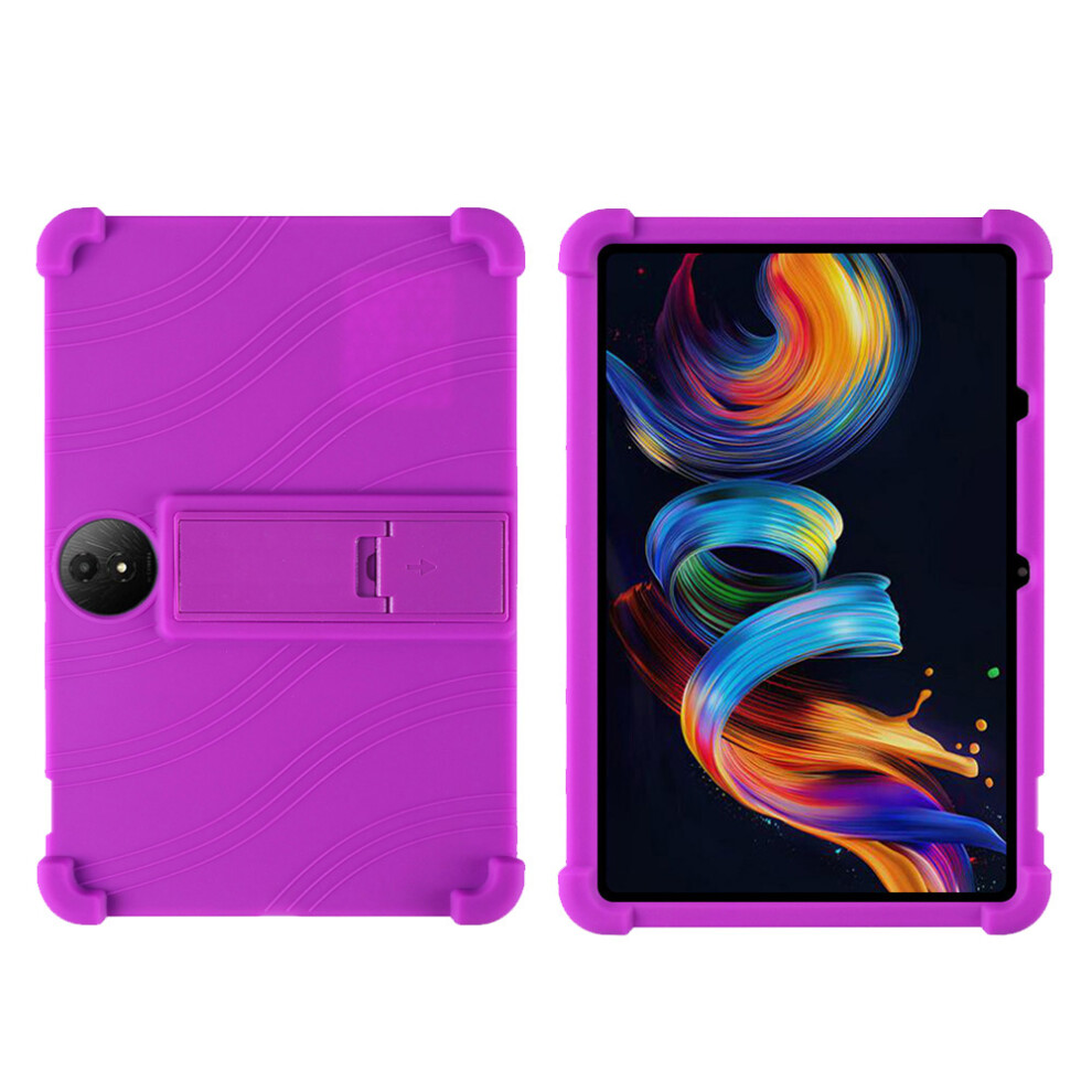(Purple) For Tcl Nxtpaper 11 Plus Silicone Case With Kickstand Rugged Protective Cover Purple 6914285253836