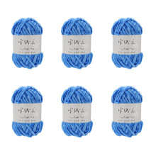 6Rolls of Cotton Crochet Yarn 100g/3.5oz Per Roll-Sapphire 08