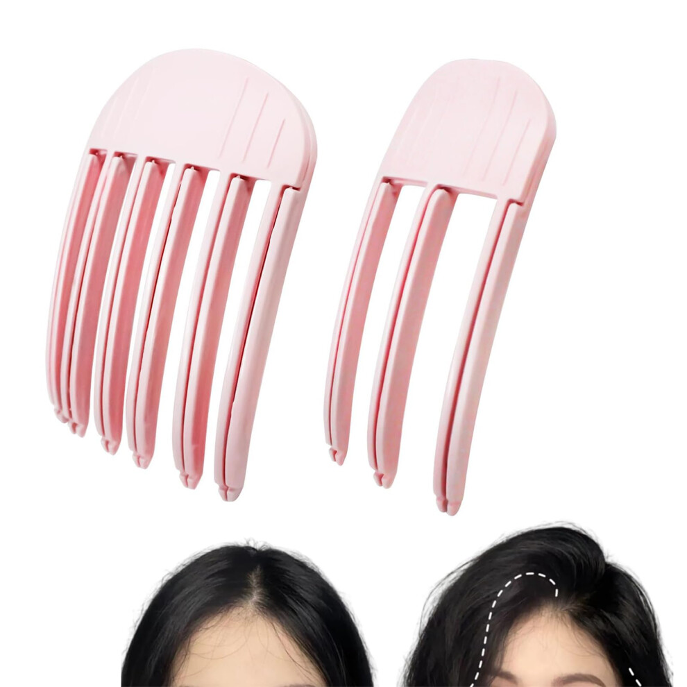 Unisex Pink Wind Shaping Styling Comb For Voluminous Ponies Set Of 2 Root Lifting Clips For Natural Look
