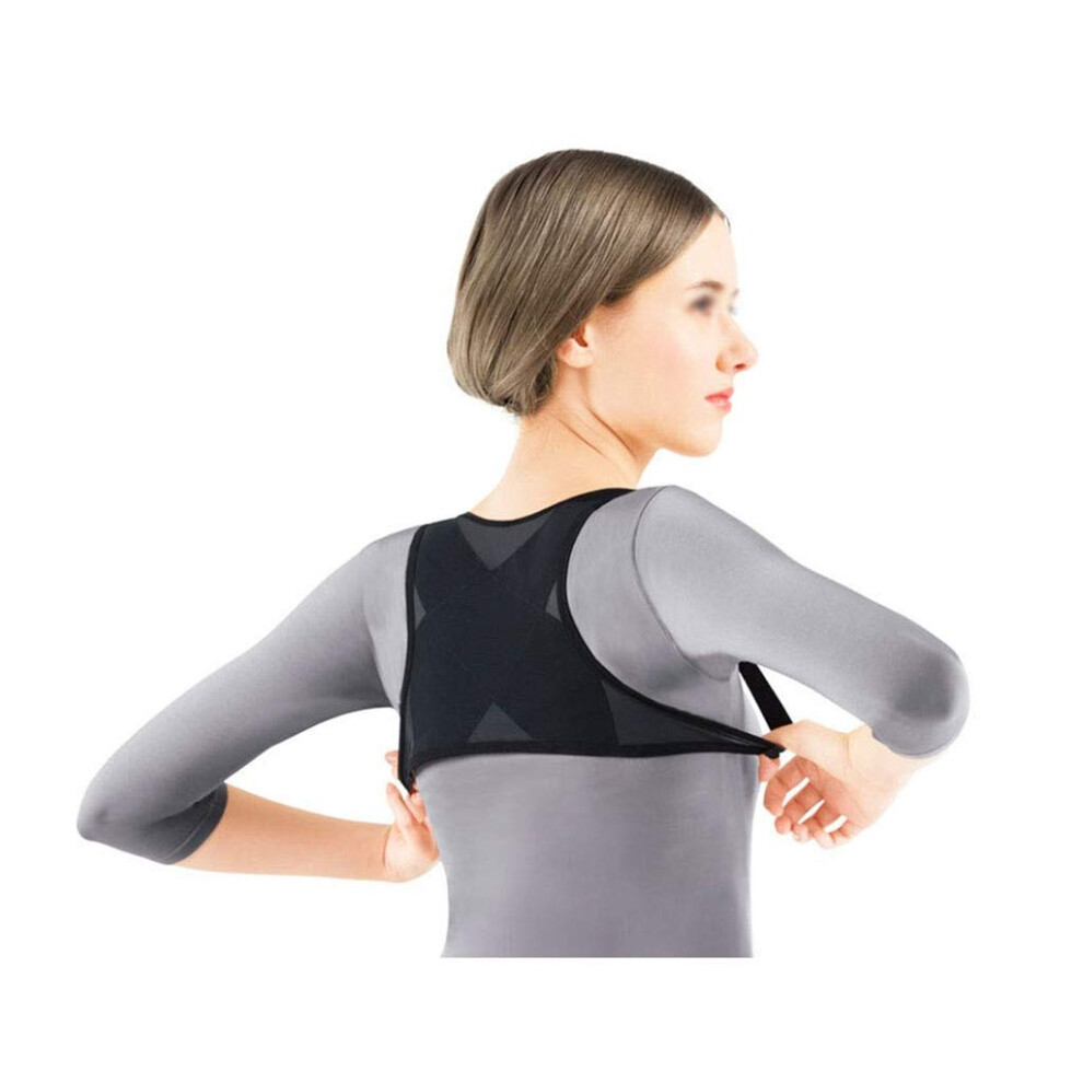 Posture Corrector Lightweight, Breathable, Invisible Design, Black, Size M, Various Sizes, Upper Back Support