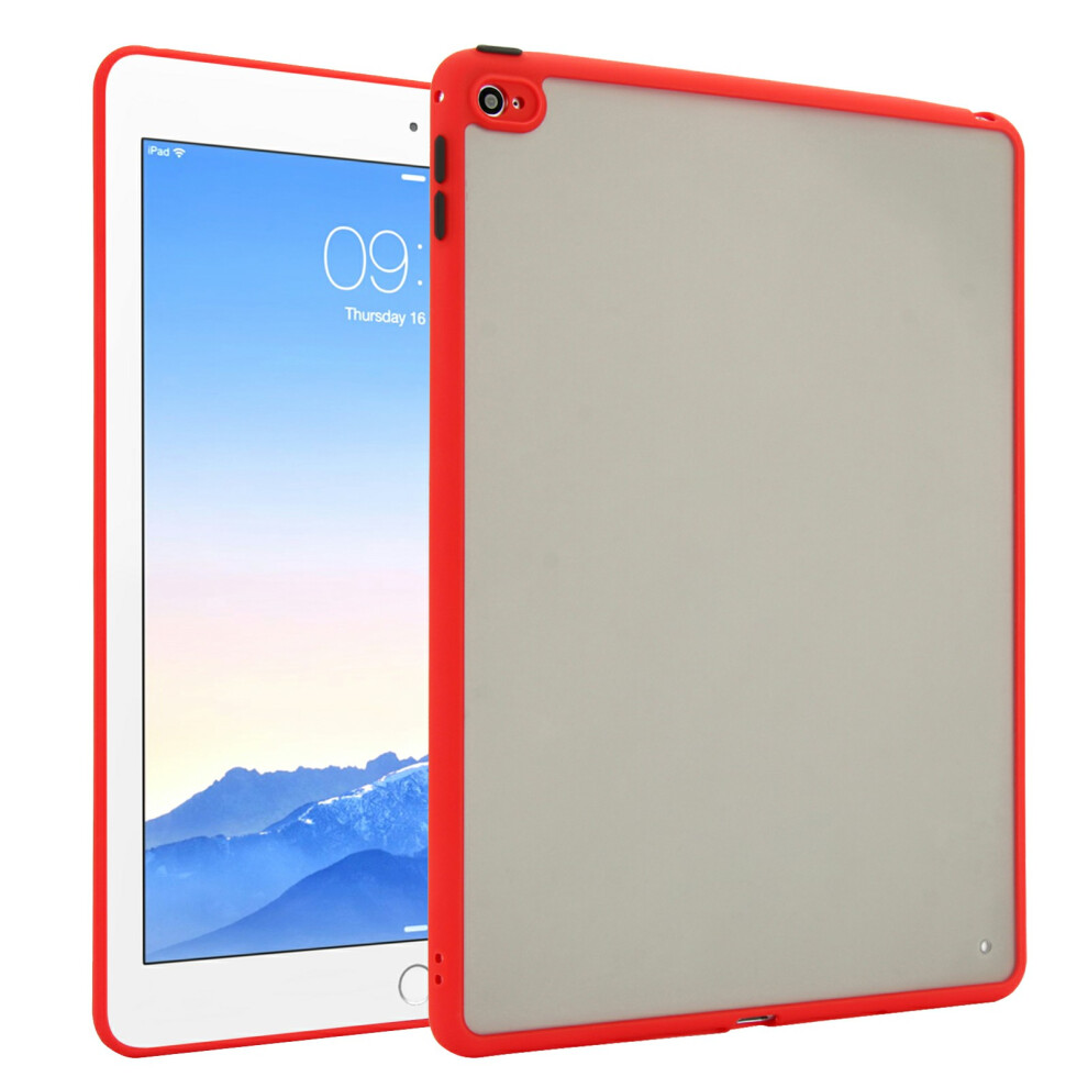 (Red) For Ipad Air 2 Case Skin Touch Matte Acrylic Tpu Shockproof Tablet Cover Red 6914289300222