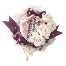 Petit chapeau pince à cheveux esthétique-flo violet et blanc