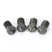 Bocal de aço endurecido V6 de alta resistência térmica, usinagem CNC de precisão e acabamento liso para impressão 3D, resistente ao desgaste e