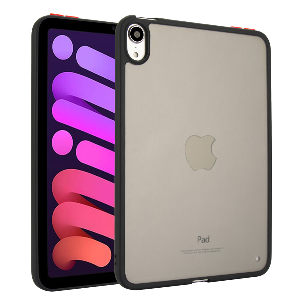 (Black) For Ipad Mini (2024) / (2021) Case Skin Touch Matte Acrylic Tpu Shockproof Tablet Cover Black 6914280769493