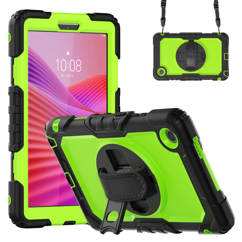 ( / Yellowgreen) For Lenovo Tab K9 Tb305fu Case Pc + Silicone Tablet Cover With Pet Film And Shoulder Strap Black 6914280287249