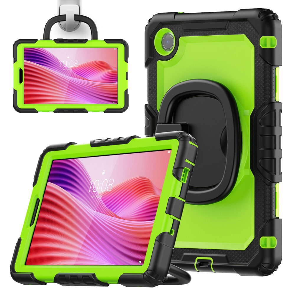 ( / Yellowgreen) For Lenovo Tab K9 Tb305fu Case Ring Kickstand Pc + Silicone Shockproof Tablet Cover Black 6914281729571
