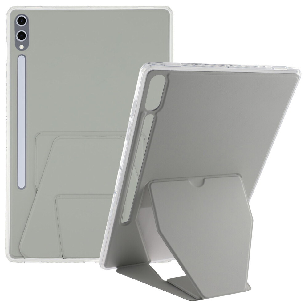 (Grey) Tablet Case For Samsung Galaxy Tab S10+ / S9 Fe+ / S9+ Tpu Pu Leather Kickstand Cover Grey 6914281940921