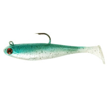 Fishing Tackle Accessories PreRigged Soft Lure Swimbait Paddle Tail Sinking Lure For Trout 4Pack Green Back White