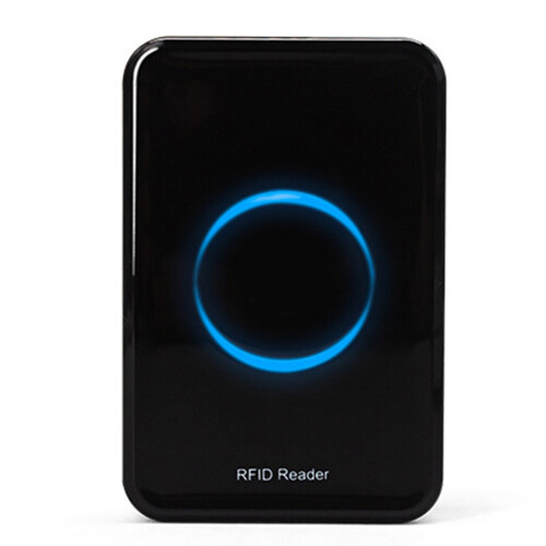 Léitheoir Cárta Cliste RFID Scríbhneoir Le Cláraitheoir Criptithe Comhéadan USB Macasamhlú Dé-Minicíochta Solas Rabhaidh LED Meabhrúchán 1