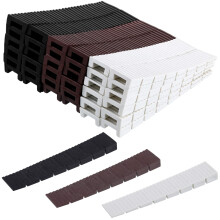 36 Pieces 4 Inch Slopes Plastic Composite Shims Leveling Wedges For Home Furniture Improvement White Black Coffee