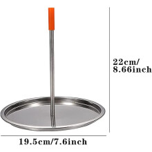 Espeto vertical para grelha, suporte para assar frango em aço inoxidável, suporte para espeto de churrasco brasileiro com bandeja coletora de