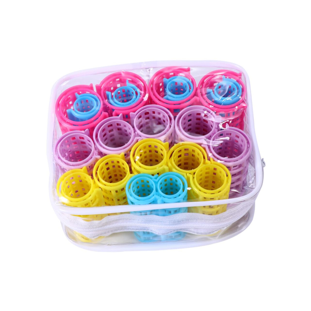 Rollers For Hair Plastic No Heat Curlers 20 Pieces Heatless Bun Accessories