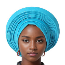 Chapeau volumateur Turban populaire pour femmes, Bonnet-bleu lac