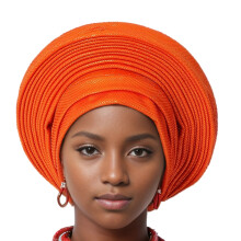 Chapeau volumateur Turban populaire pour femmes,-rouge orangé